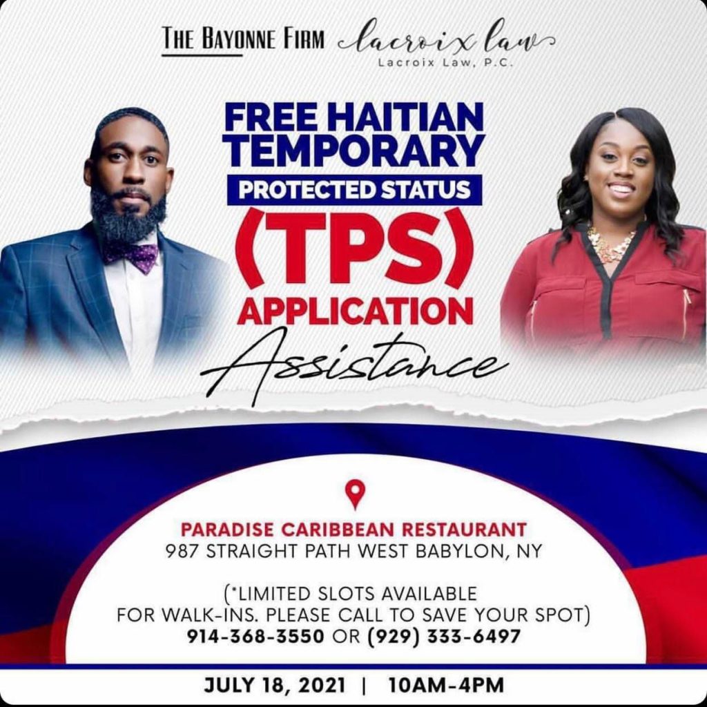 Free Haitian Temporary Protected Status (TPS) application assistance